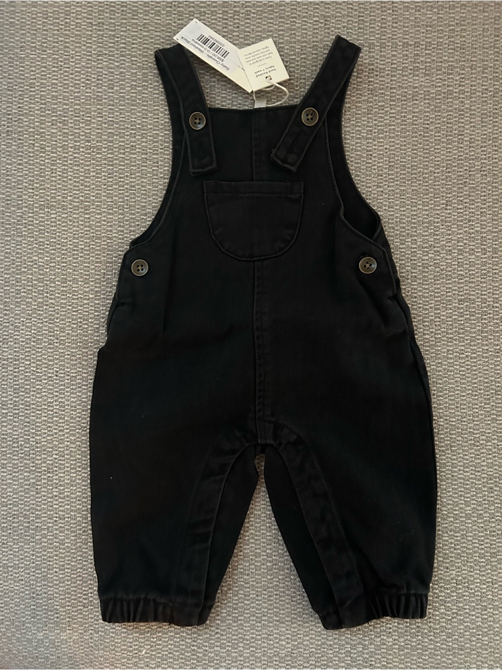 NWT Rylee and Cru Black Baby Overalls